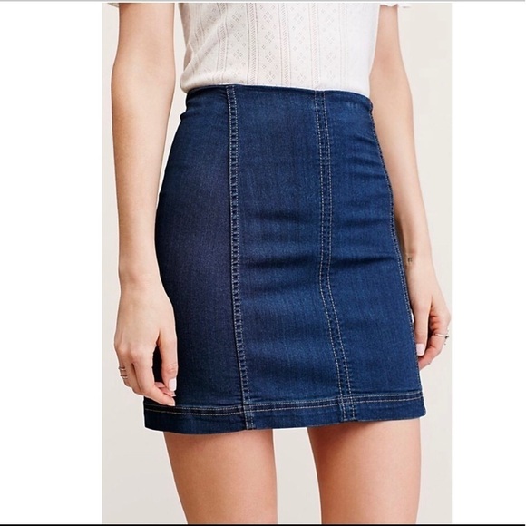 Free People We The Free Modern Denim Mini Skirt 10 - Picture 6 of 7